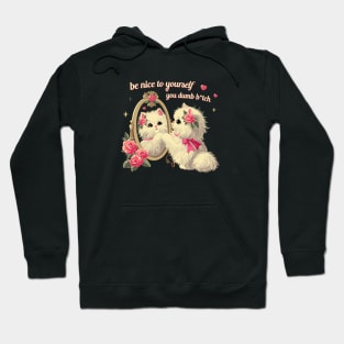 be nice to yourself you dumb b*tch kitty cat Hoodie